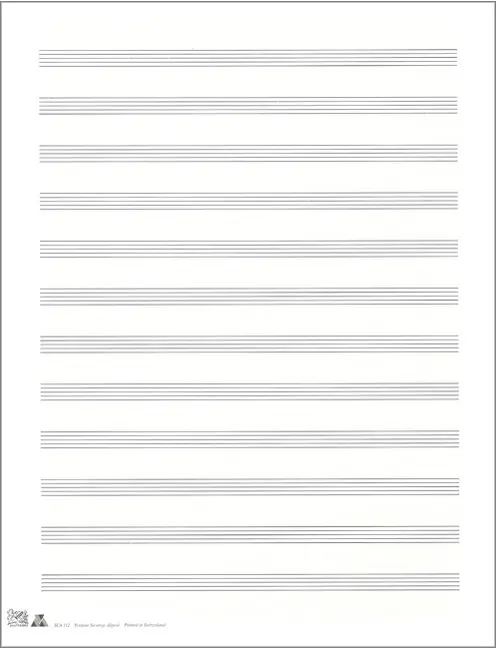 Notenpapier Siestrop mit Hilfslinien